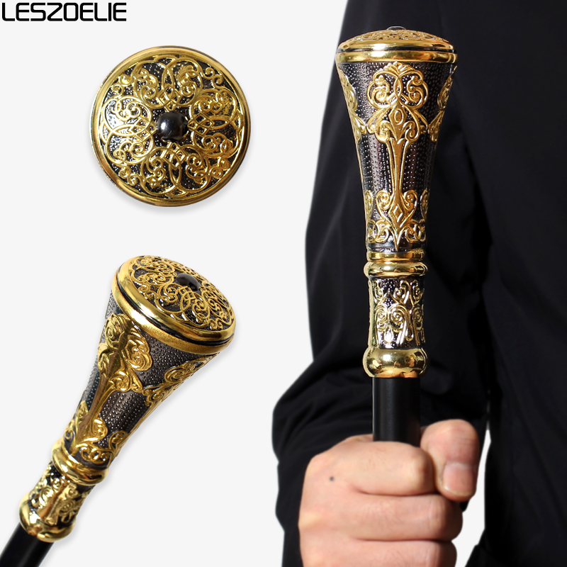 Quality Men'S Accessories - Роскошная золотисто-черная трость с прямой ручкой,